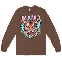 Chestnut Mama tiger lightning bolt Long Sleeve Tee - HowdyJamesFarm