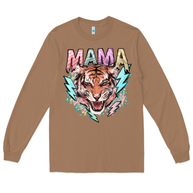 Mama Tiger Lightning Bolt Long Sleeve Tee by HowdyJamesFarm | Teevron