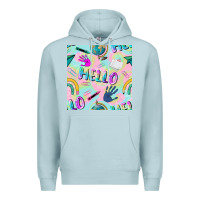 Blue Mist hello kindergarten seamless pattern Premium Hoodie - BundleAndBundleShop