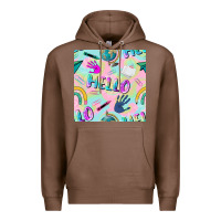 Chestnut hello kindergarten seamless pattern Premium Hoodie - BundleAndBundleShop