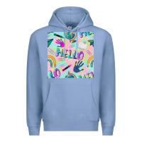 Colony Blue hello kindergarten seamless pattern Premium Hoodie - BundleAndBundleShop