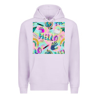 Lilac hello kindergarten seamless pattern Premium Hoodie - BundleAndBundleShop
