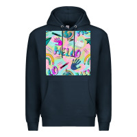 Navy hello kindergarten seamless pattern Premium Hoodie - BundleAndBundleShop