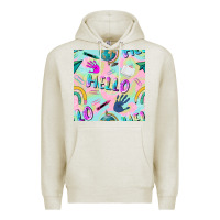 Oatmeal Heather hello kindergarten seamless pattern Premium Hoodie - BundleAndBundleShop