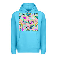 Ocean Blue hello kindergarten seamless pattern Premium Hoodie - BundleAndBundleShop