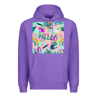 Purple hello kindergarten seamless pattern Premium Hoodie - BundleAndBundleShop