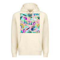 Sandshell hello kindergarten seamless pattern Premium Hoodie - BundleAndBundleShop