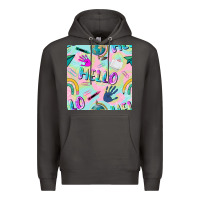 Smoke hello kindergarten seamless pattern Premium Hoodie - BundleAndBundleShop