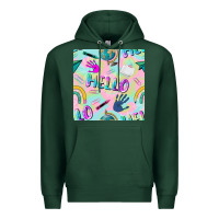 Sports Green hello kindergarten seamless pattern Premium Hoodie - BundleAndBundleShop