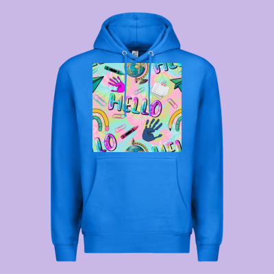 Hello Kindergarten Seamless Pattern Premium Hoodie Designed By Bundleandbundleshop
