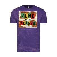 Cloud Purple juneteenth free ish since 1865 Vintage Tee - TumblerDesignByShophia