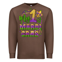 Chestnut my first mardi gras glitter fleur de lis Premium Sweatshirt - Artiststas