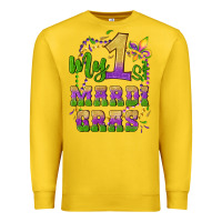 Lemon my first mardi gras glitter fleur de lis Premium Sweatshirt - Artiststas