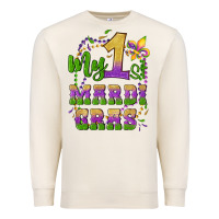 Sandshell my first mardi gras glitter fleur de lis Premium Sweatshirt - Artiststas