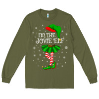 Army Green matching family group i'm the jovie elf christmas t shirt Long Sleeve Tee - minhPixels