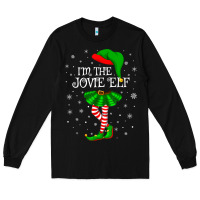 Black matching family group i'm the jovie elf christmas t shirt Long Sleeve Tee - minhPixels