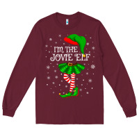 Burgundy matching family group i'm the jovie elf christmas t shirt Long Sleeve Tee - minhPixels