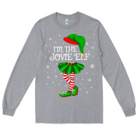 Heather Grey matching family group i'm the jovie elf christmas t shirt Long Sleeve Tee - minhPixels
