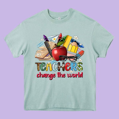 Teachers Change The World Heavy Core Tee Designed By Artiststas