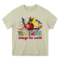Mossy teachers change the world Heavy Core Tee - Artiststas