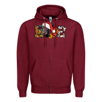 Burgundy love christmas black angus Zipper Hoodie - LillyAllenDesigns