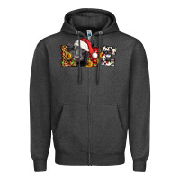 Charcoal Heather love christmas black angus Zipper Hoodie - LillyAllenDesigns