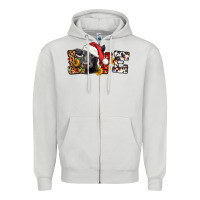 Dove Grey love christmas black angus Zipper Hoodie - LillyAllenDesigns