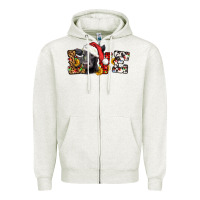 Oatmeal Heather love christmas black angus Zipper Hoodie - LillyAllenDesigns