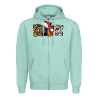 Love Christmas Black Angus Zipper Hoodie | Teevron