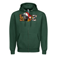 Sports Green love christmas black angus Zipper Hoodie - LillyAllenDesigns