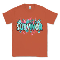 Copper I am a survivor teal ribbon Ovarian Cancer Classic Tee - NancyCooperArtShop