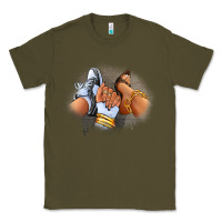 Army Green Sneaker and heel afro woman Classic Tee - RanaPortraitStore