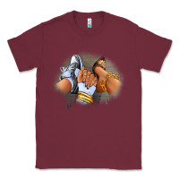 Burgundy Sneaker and heel afro woman Classic Tee - RanaPortraitStore