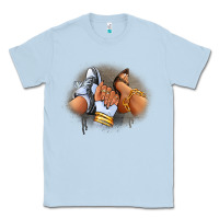 Dusty Blue Sneaker and heel afro woman Classic Tee - RanaPortraitStore