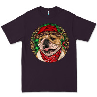 Plum Christmas English Bulldog Premium Tee - RanaPortraitStore