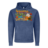 Vintage Denim leaves and lattes Vintage Hoodie - CowGirlArtShop
