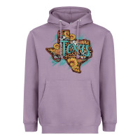 Lavender leopard cowhide sunflower texas map Heavyweight Hoodie - Artiststas