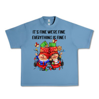 Pebble Blue its fine were fine everything is fine Urban Heavy Tee - CowGirlArtShop