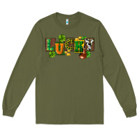 Army Green Western lucky St. Patrick's Day Long Sleeve Tee - CowGirlArtShop