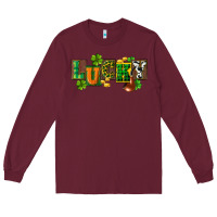 Burgundy Western lucky St. Patrick's Day Long Sleeve Tee - CowGirlArtShop
