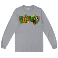 Heather Grey Western lucky St. Patrick's Day Long Sleeve Tee - CowGirlArtShop