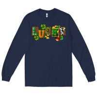 Navy Western lucky St. Patrick's Day Long Sleeve Tee - CowGirlArtShop