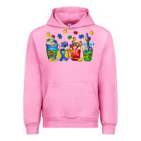 Fuchsia Pink autism coffee cup Urban Hoodie - AdoDesignShop