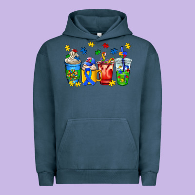 Autism Coffee Cup Urban Hoodie Designed By Adodesignshop