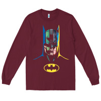 Burgundy B.At.Man 80 Years Many Faces Long Sleeve Tee - minhPixels
