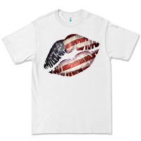 White American Flag Lips Premium Tee - Bettercallsaul