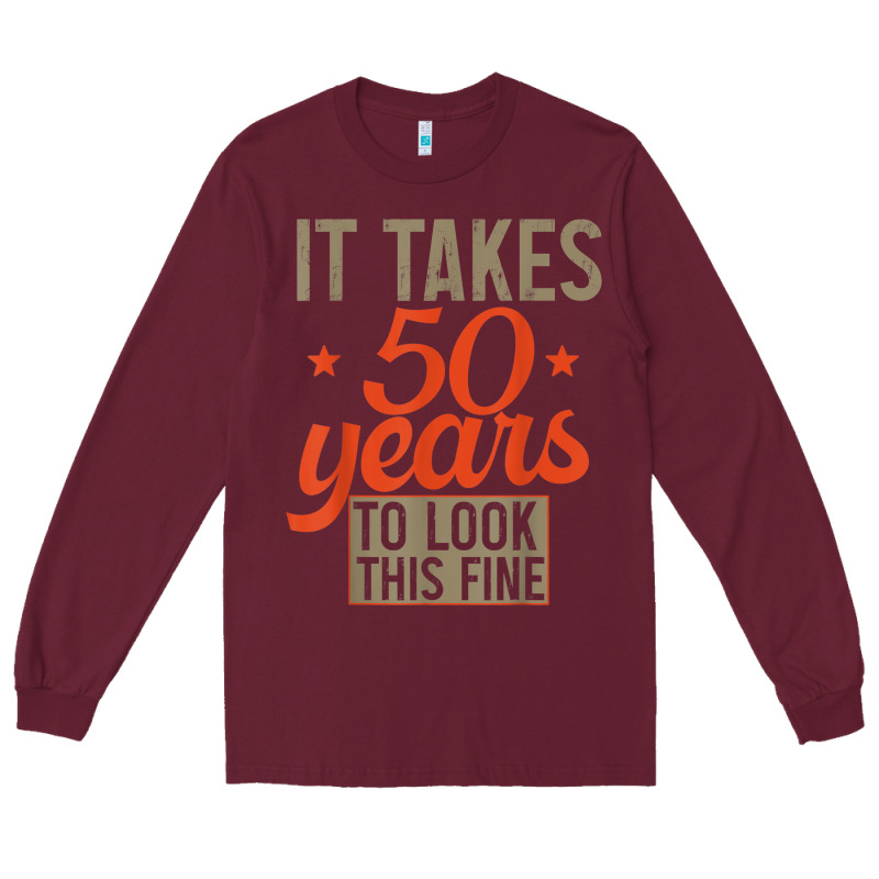 50 Years Old 50th Birthday Gifts For Men And Women Long Sleeve Tee by minhPixels | Teevron