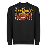 Black Football Mom Heavyweight Sweatshirt - CowhideDigitalArt