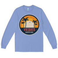 Colony Blue Vieques Puerto Rico Long Sleeve Tee - minhPixels