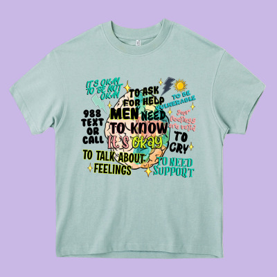 Mens Mental Health Matters Heavy Core Tee Designed By Artiststas